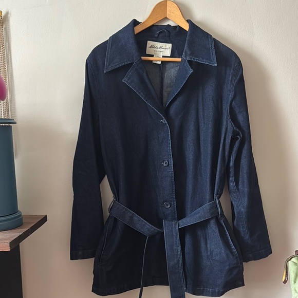 Eddie Bauer Jackets & Blazers - 💙🐟🐳🔵Eddie Bauer Blue Jean Jacket Classic Lightweight Design